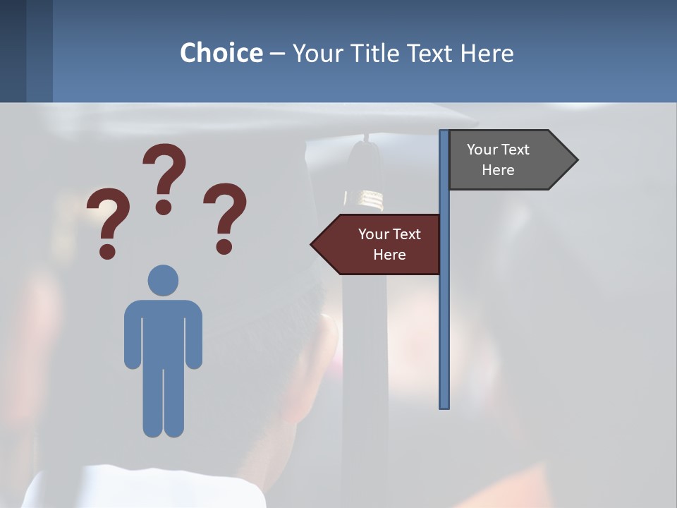 A Person Wearing A Graduation Cap And Gown PowerPoint Template