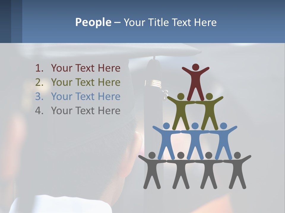 A Person Wearing A Graduation Cap And Gown PowerPoint Template