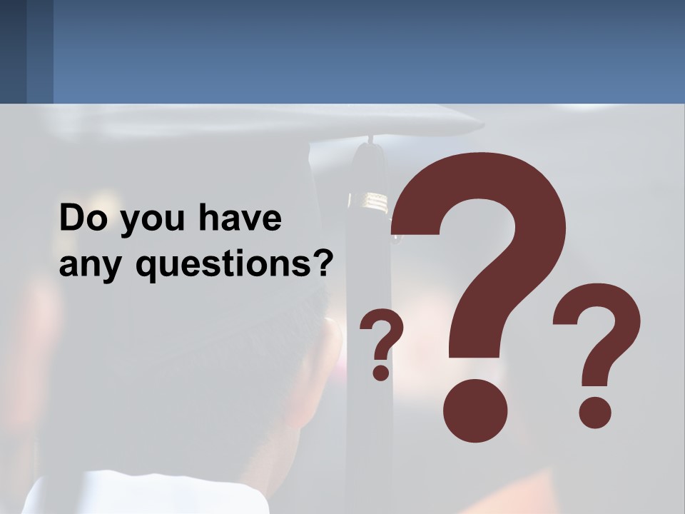 A Person Wearing A Graduation Cap And Gown PowerPoint Template