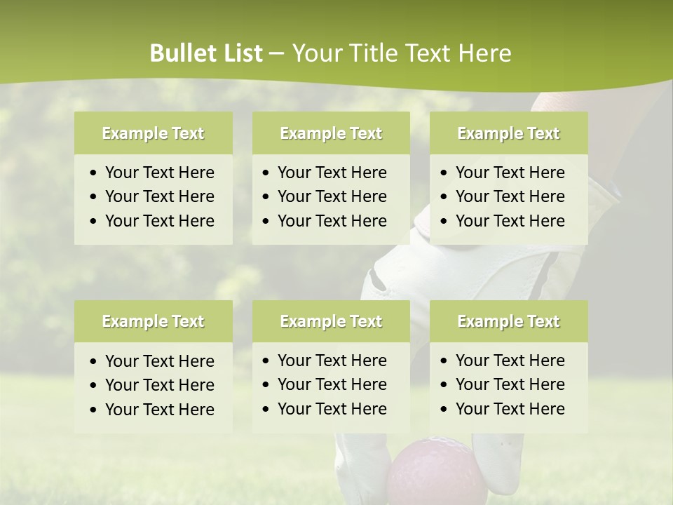 Recreation Glove Fitness PowerPoint Template