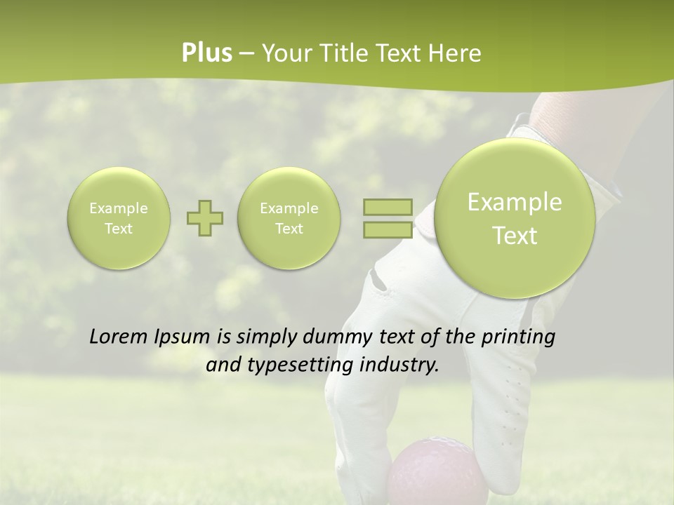 Recreation Glove Fitness PowerPoint Template