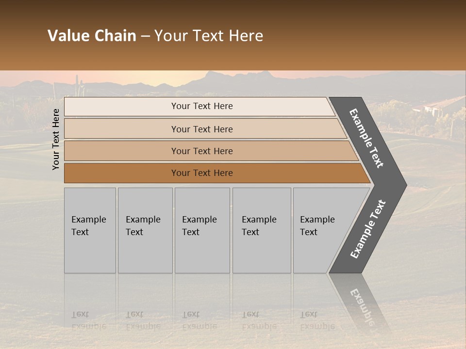 Golfing Course Cactus PowerPoint Template