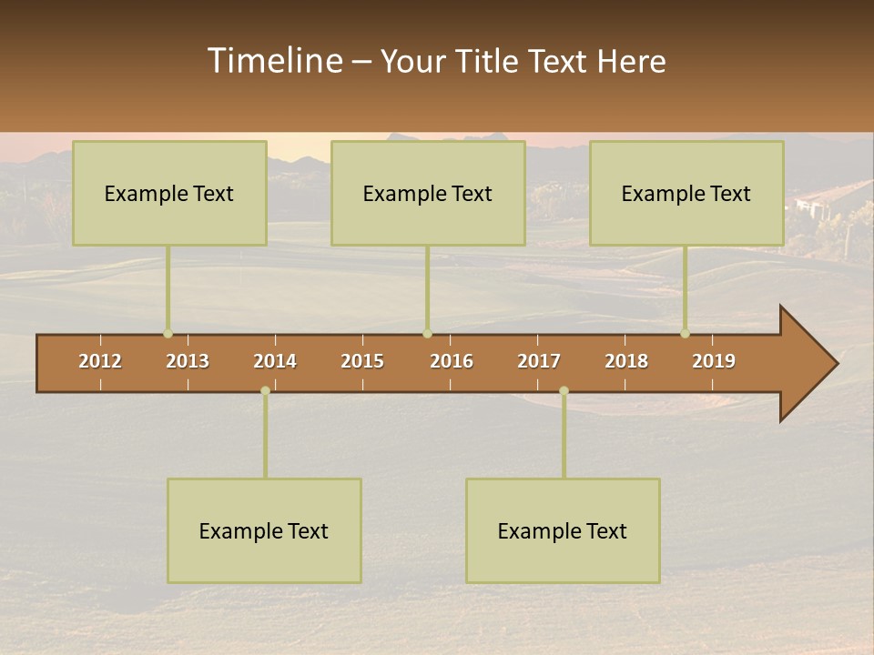 Golfing Course Cactus PowerPoint Template