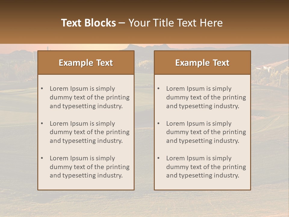 Golfing Course Cactus PowerPoint Template