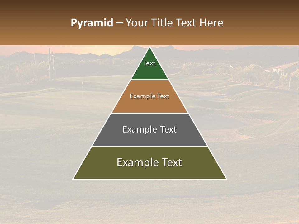 Golfing Course Cactus PowerPoint Template