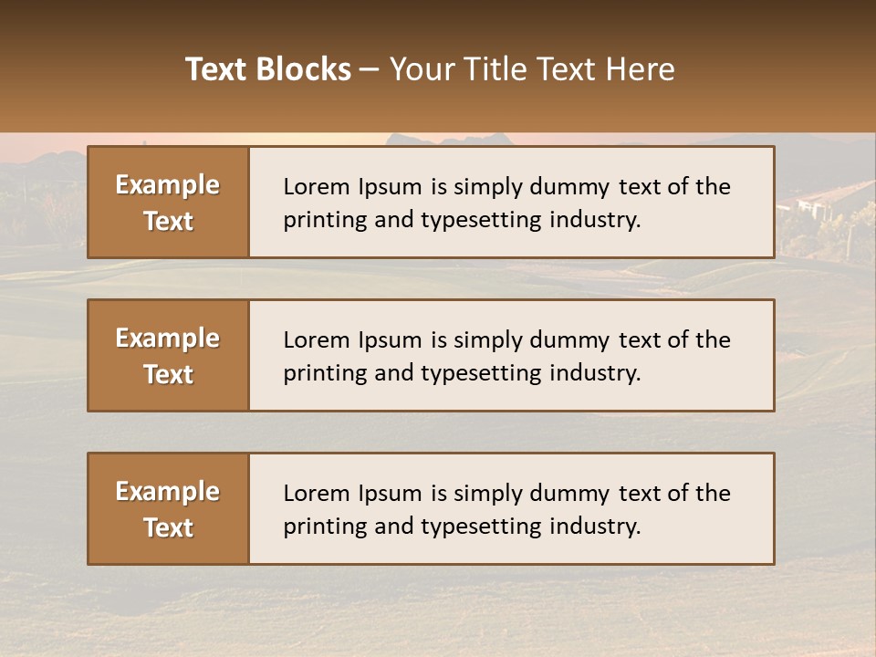 Golfing Course Cactus PowerPoint Template