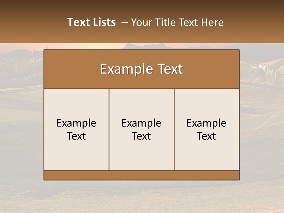 Golfing Course Cactus PowerPoint Template