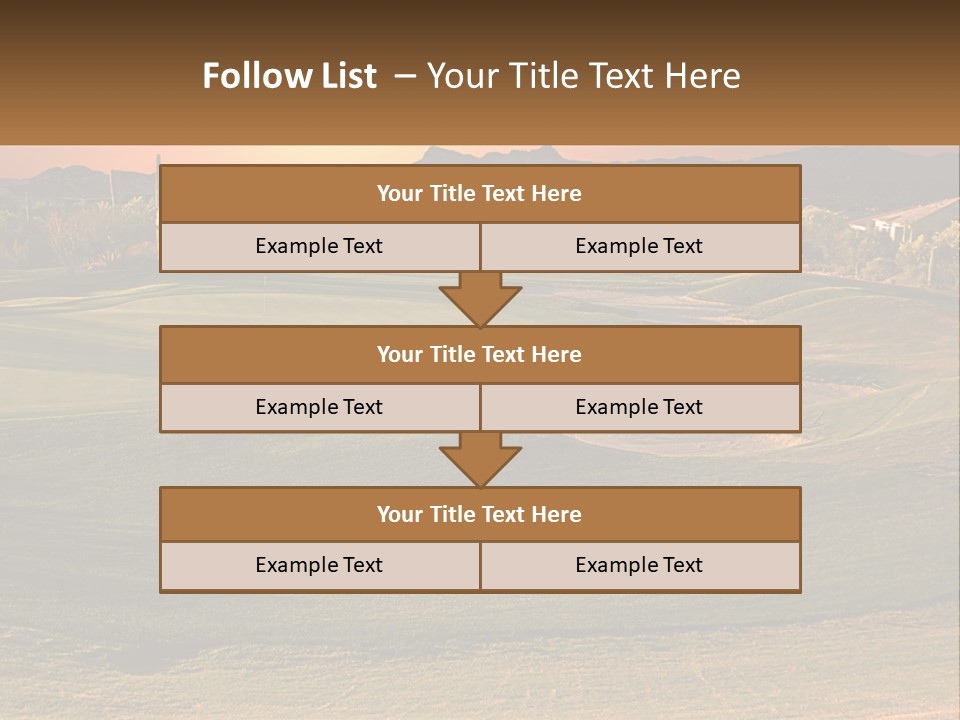 Golfing Course Cactus PowerPoint Template