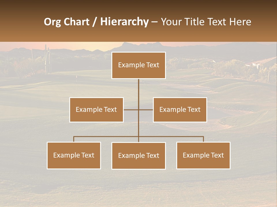 Golfing Course Cactus PowerPoint Template
