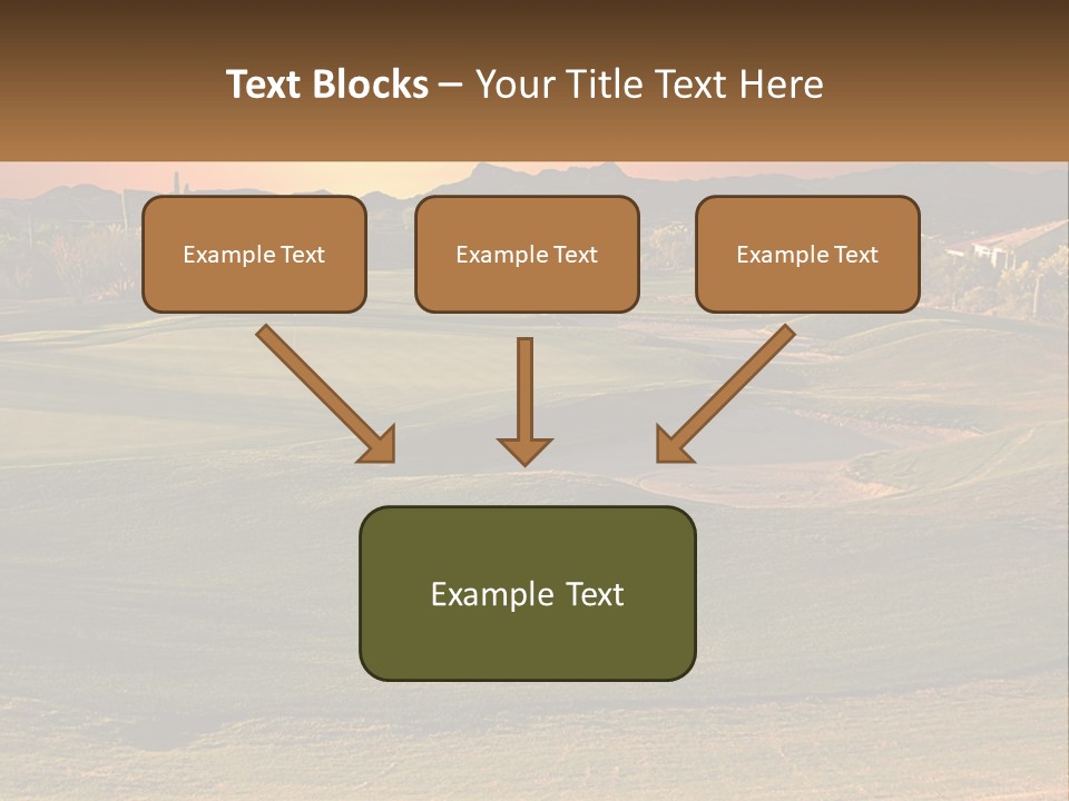 Golfing Course Cactus PowerPoint Template