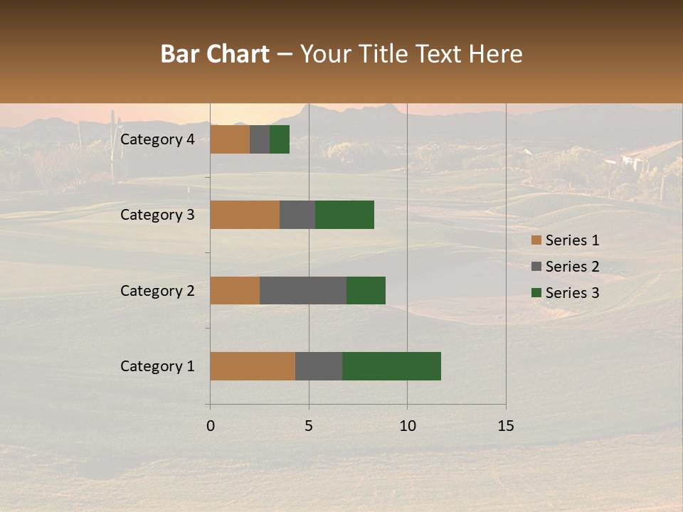 Golfing Course Cactus PowerPoint Template