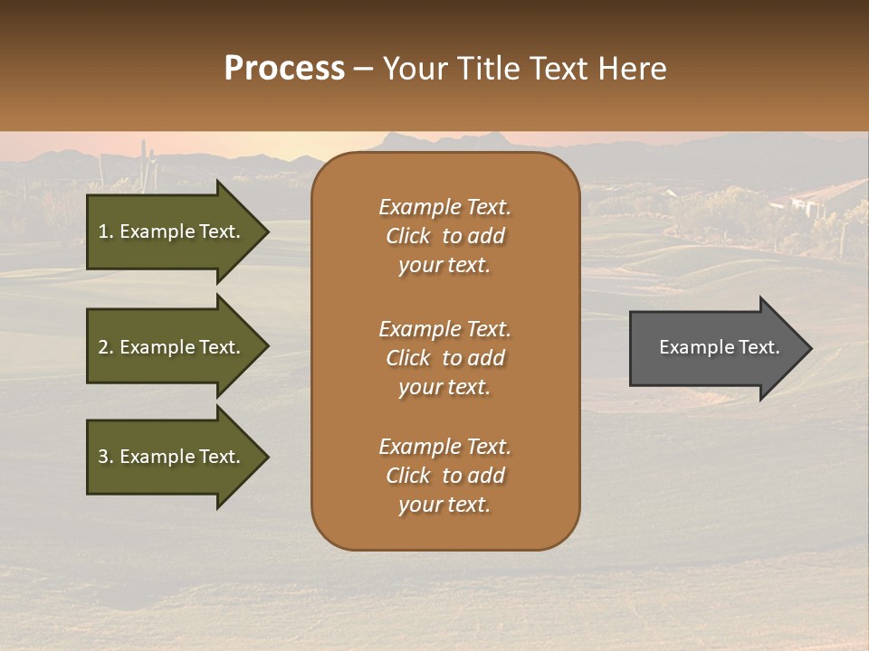 Golfing Course Cactus PowerPoint Template
