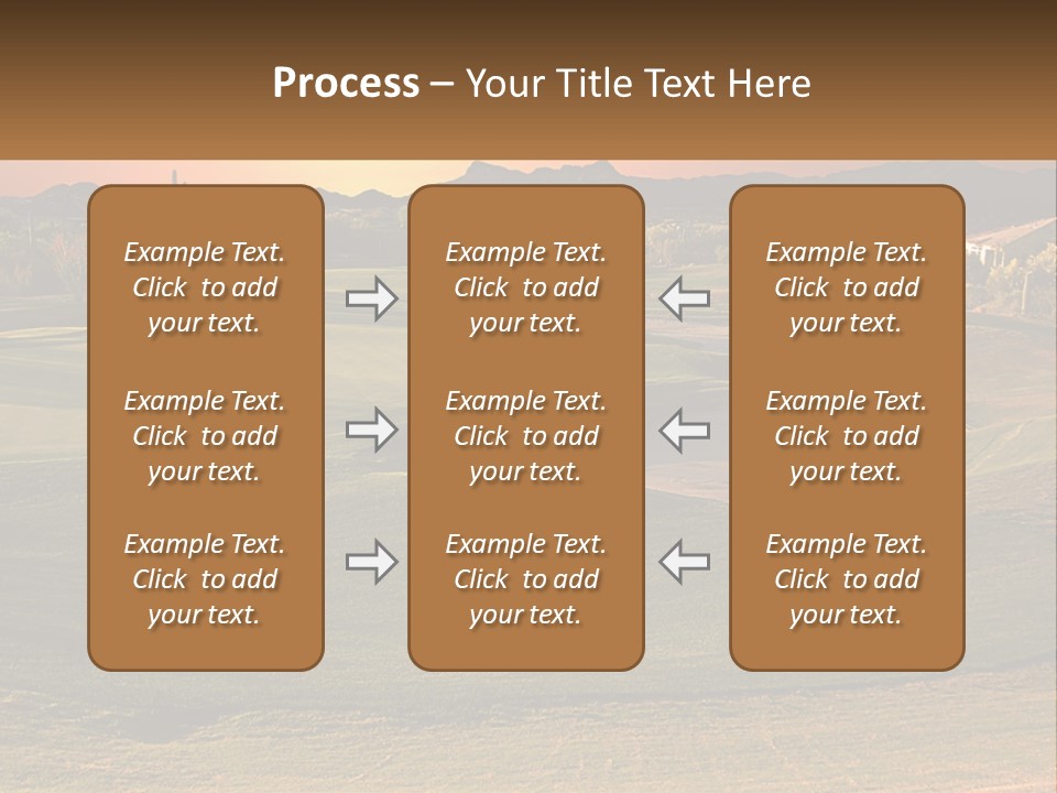 Golfing Course Cactus PowerPoint Template