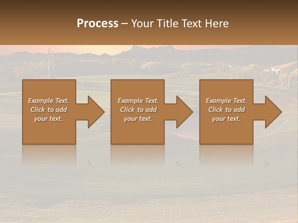 Golfing Course Cactus PowerPoint Template