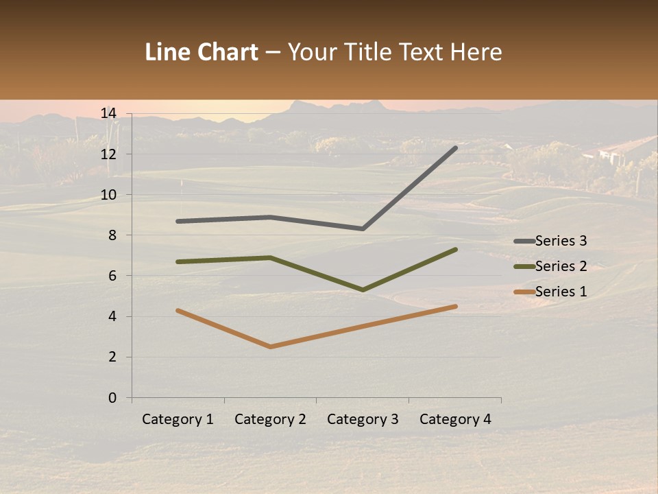 Golfing Course Cactus PowerPoint Template
