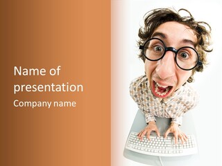 Shout Nervous Screaming PowerPoint Template