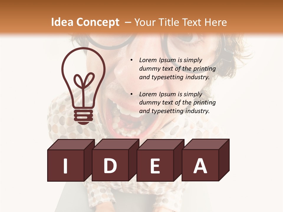 Shout Nervous Screaming PowerPoint Template