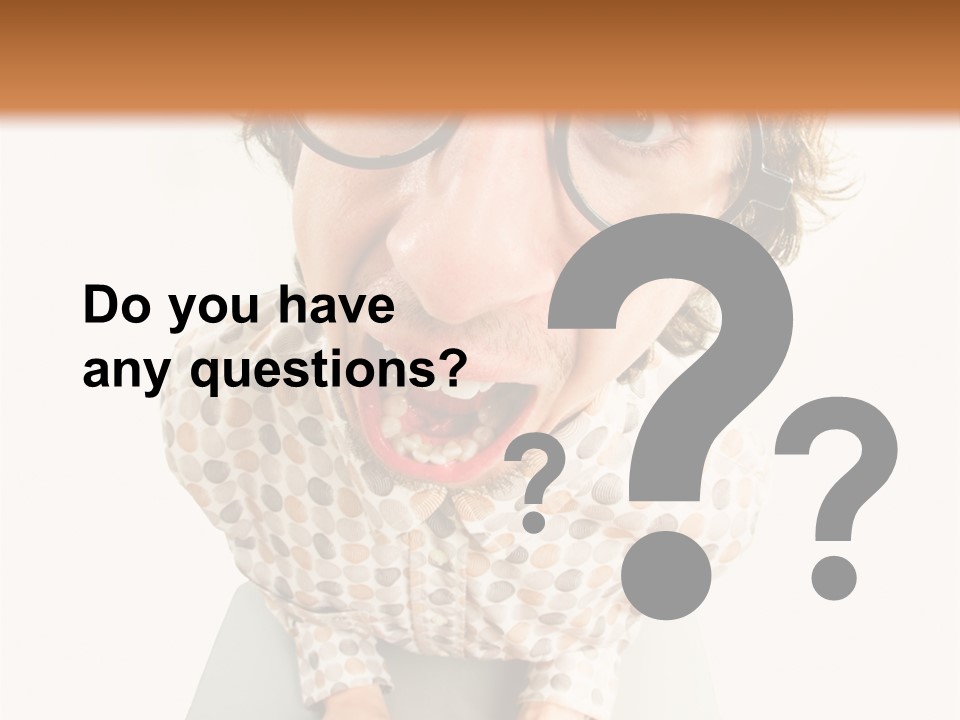 Shout Nervous Screaming PowerPoint Template