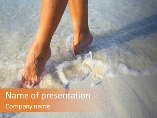 Feet Ocean Legs PowerPoint Template