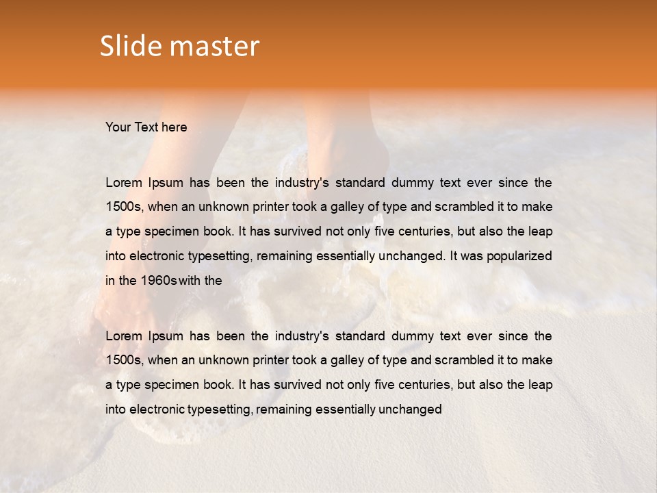 Feet Ocean Legs PowerPoint Template