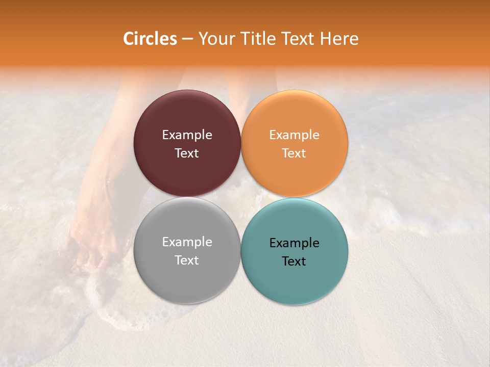 Feet Ocean Legs PowerPoint Template