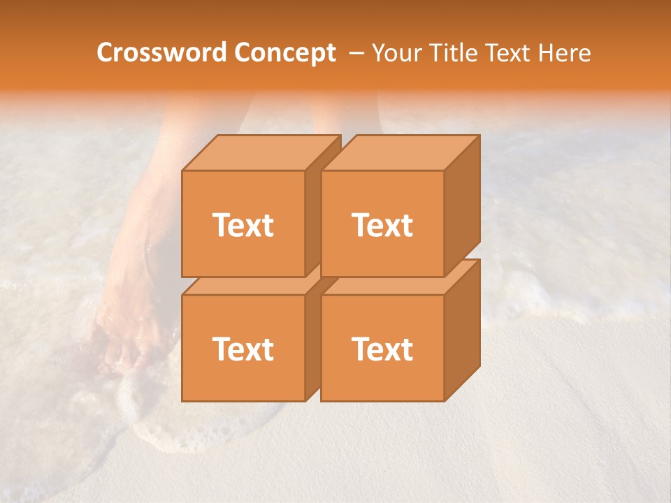 Feet Ocean Legs PowerPoint Template