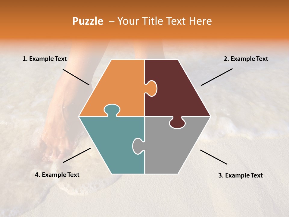 Feet Ocean Legs PowerPoint Template