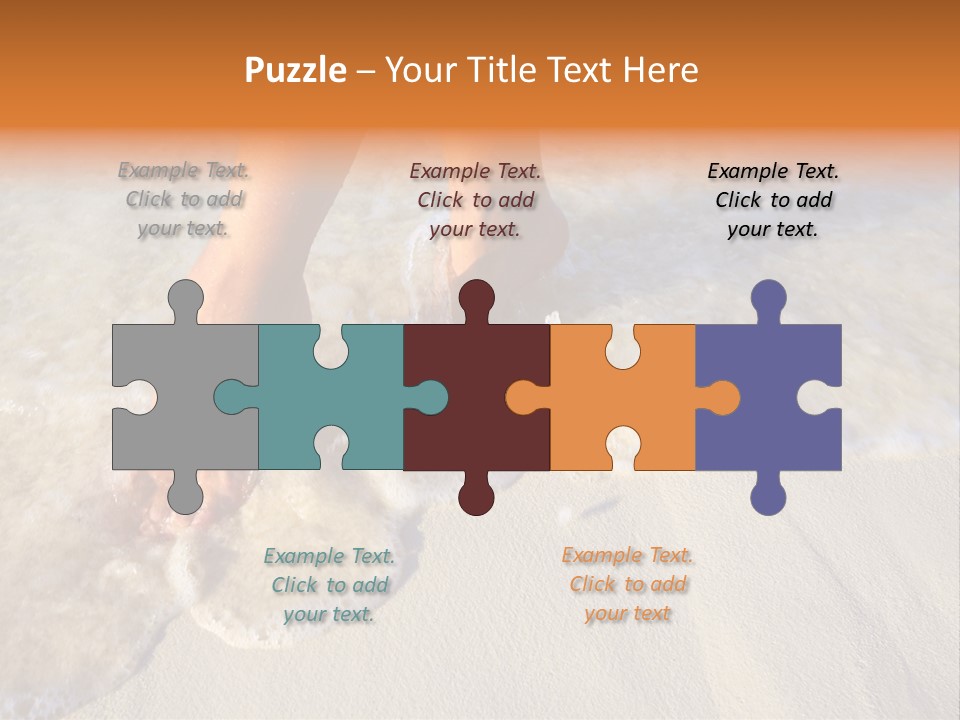 Feet Ocean Legs PowerPoint Template