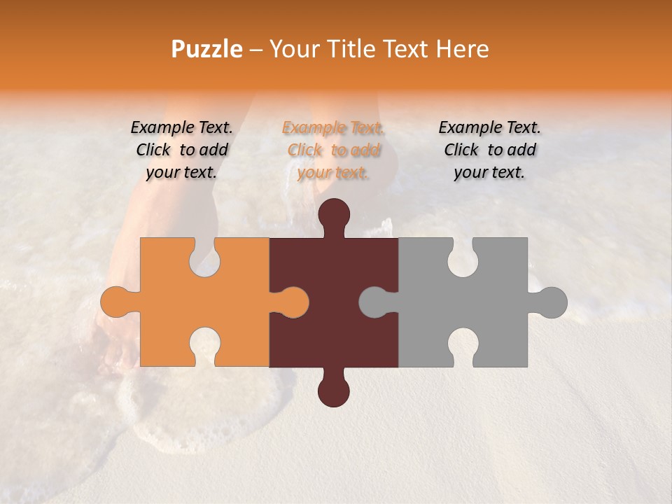 Feet Ocean Legs PowerPoint Template