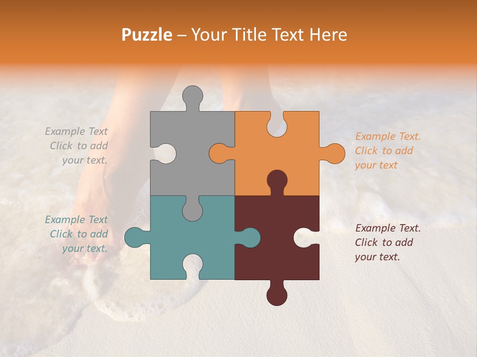 Feet Ocean Legs PowerPoint Template