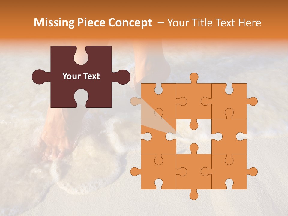 Feet Ocean Legs PowerPoint Template