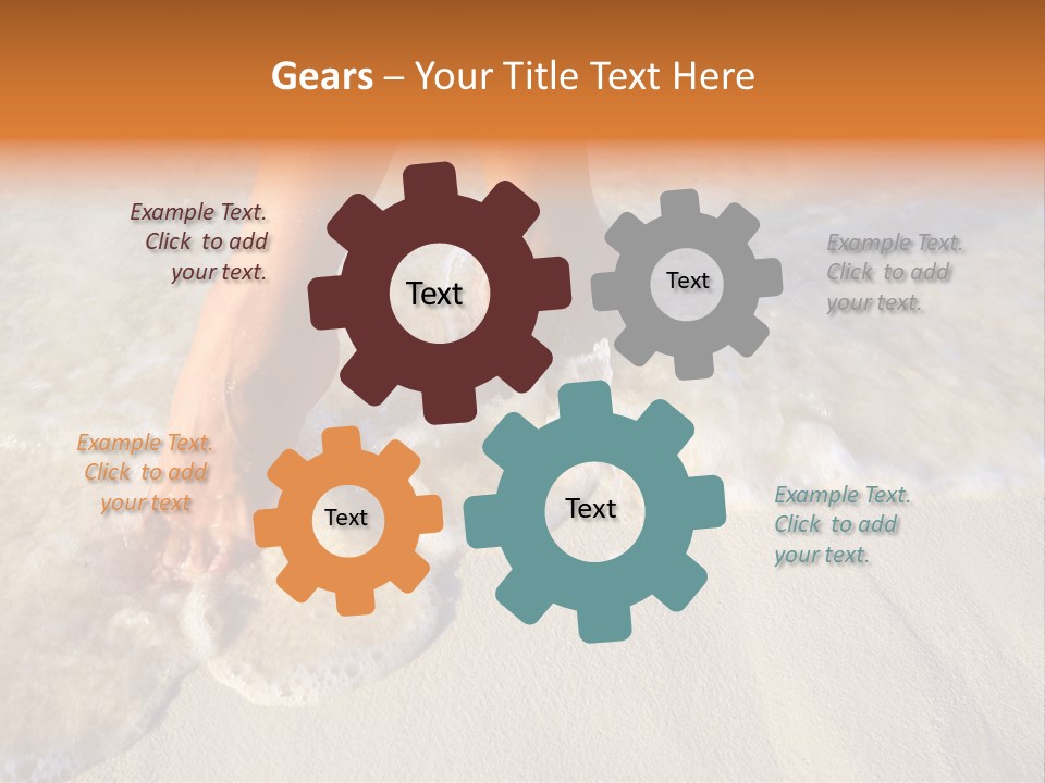 Feet Ocean Legs PowerPoint Template