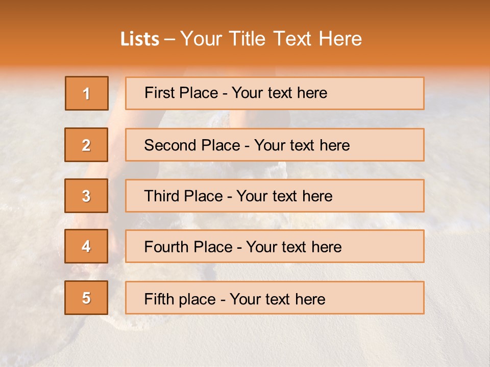 Feet Ocean Legs PowerPoint Template