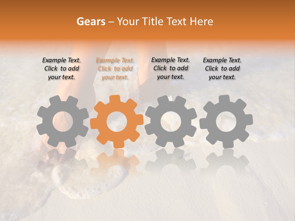 Feet Ocean Legs PowerPoint Template