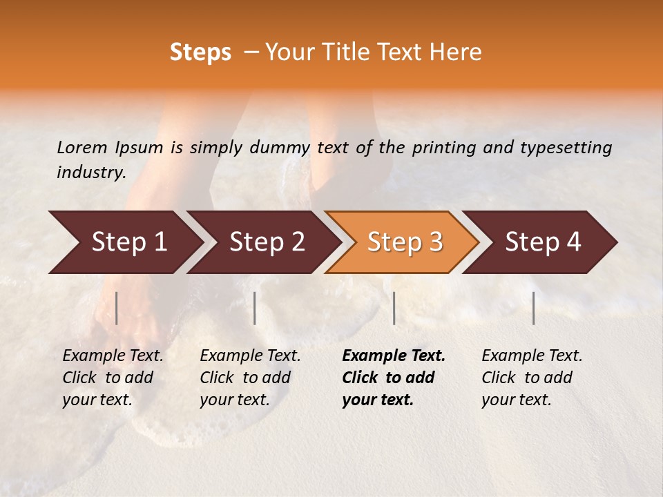 Feet Ocean Legs PowerPoint Template