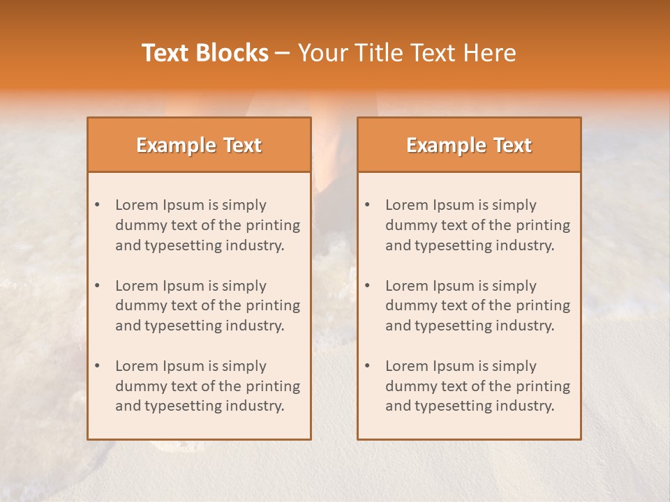 Feet Ocean Legs PowerPoint Template