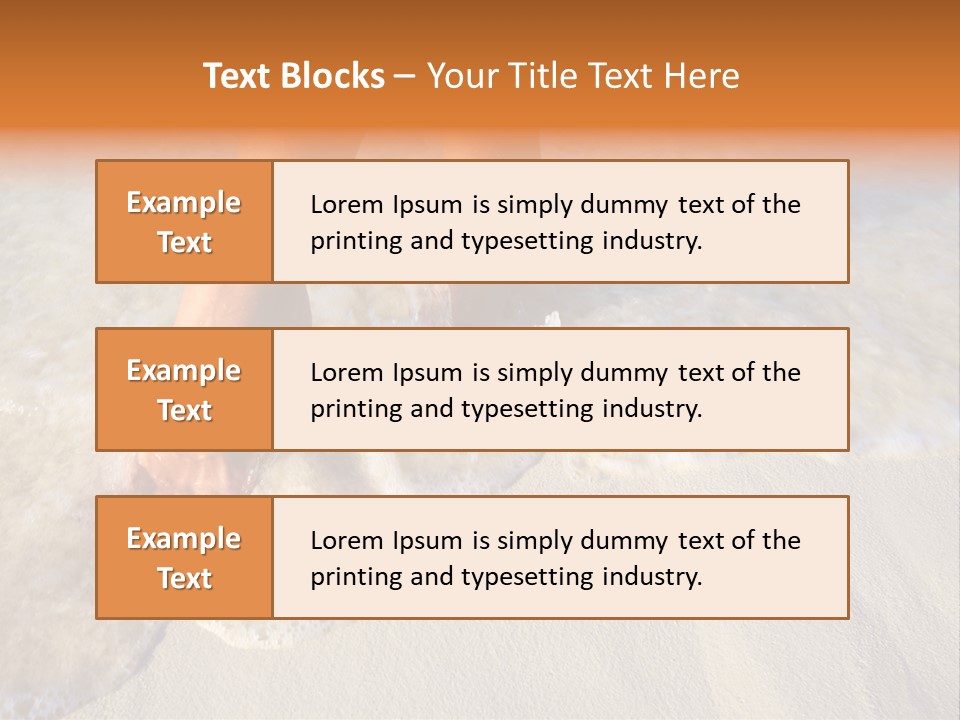 Feet Ocean Legs PowerPoint Template