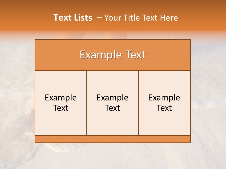 Feet Ocean Legs PowerPoint Template