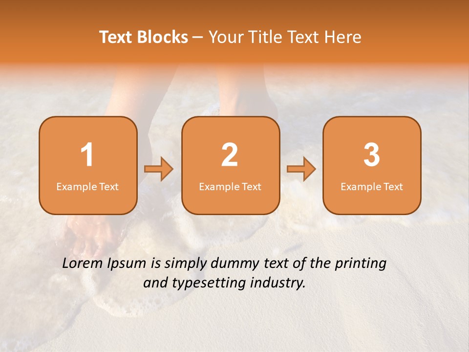 Feet Ocean Legs PowerPoint Template