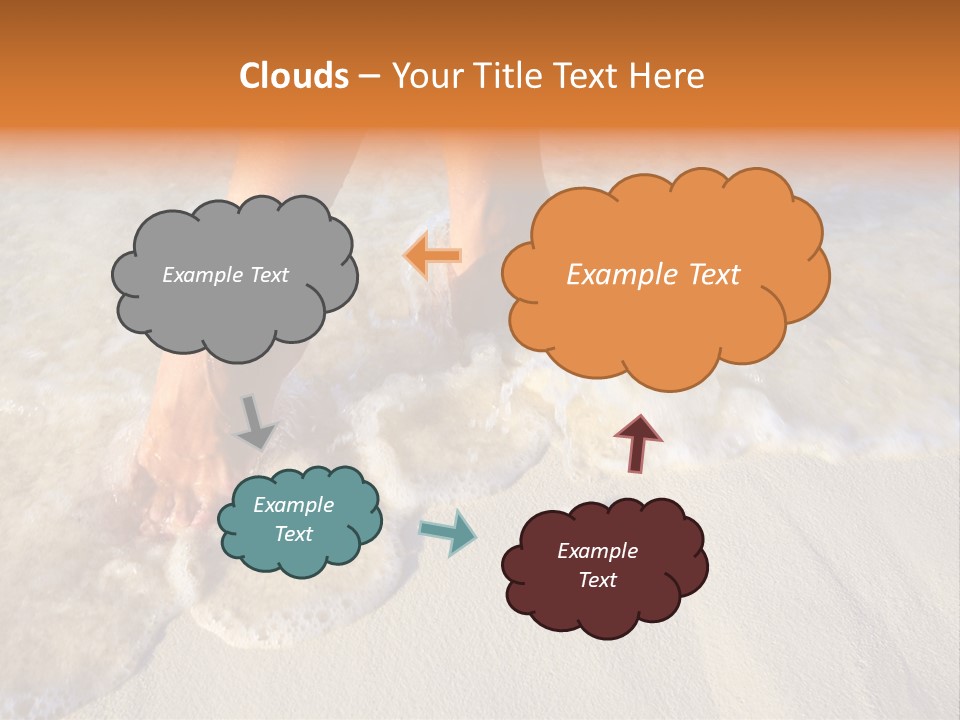 Feet Ocean Legs PowerPoint Template