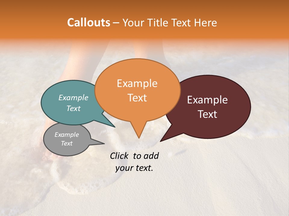 Feet Ocean Legs PowerPoint Template