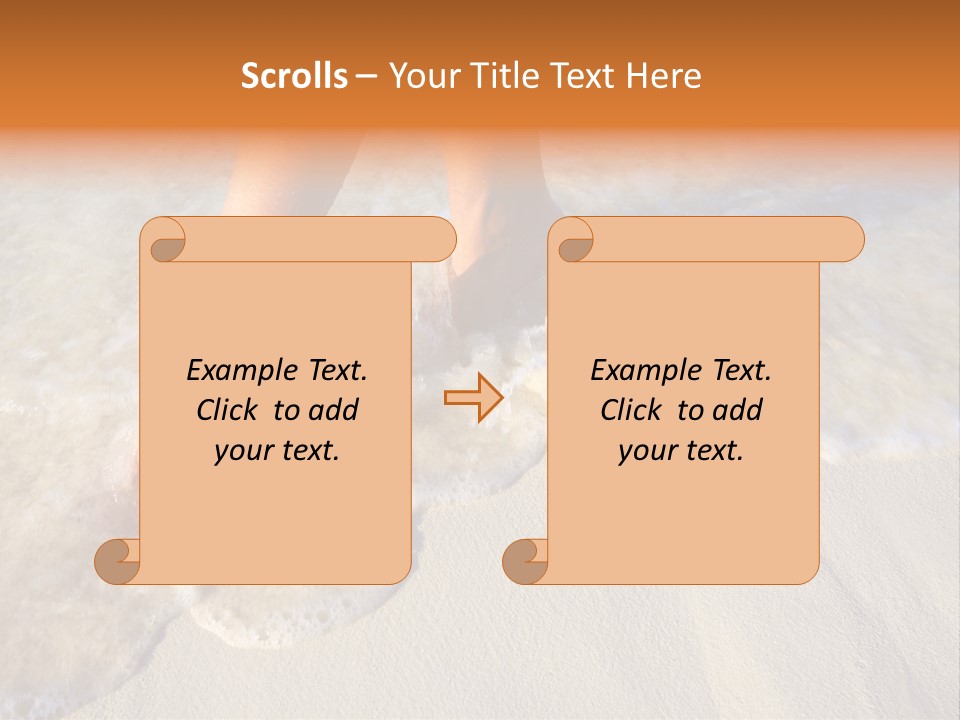 Feet Ocean Legs PowerPoint Template