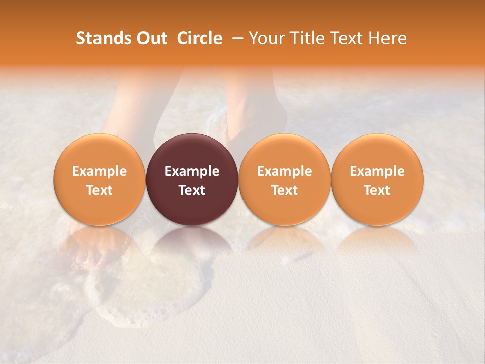 Feet Ocean Legs PowerPoint Template