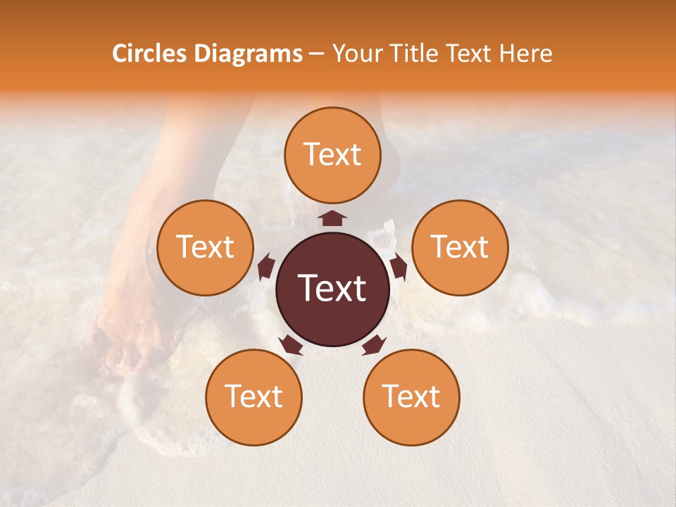 Feet Ocean Legs PowerPoint Template