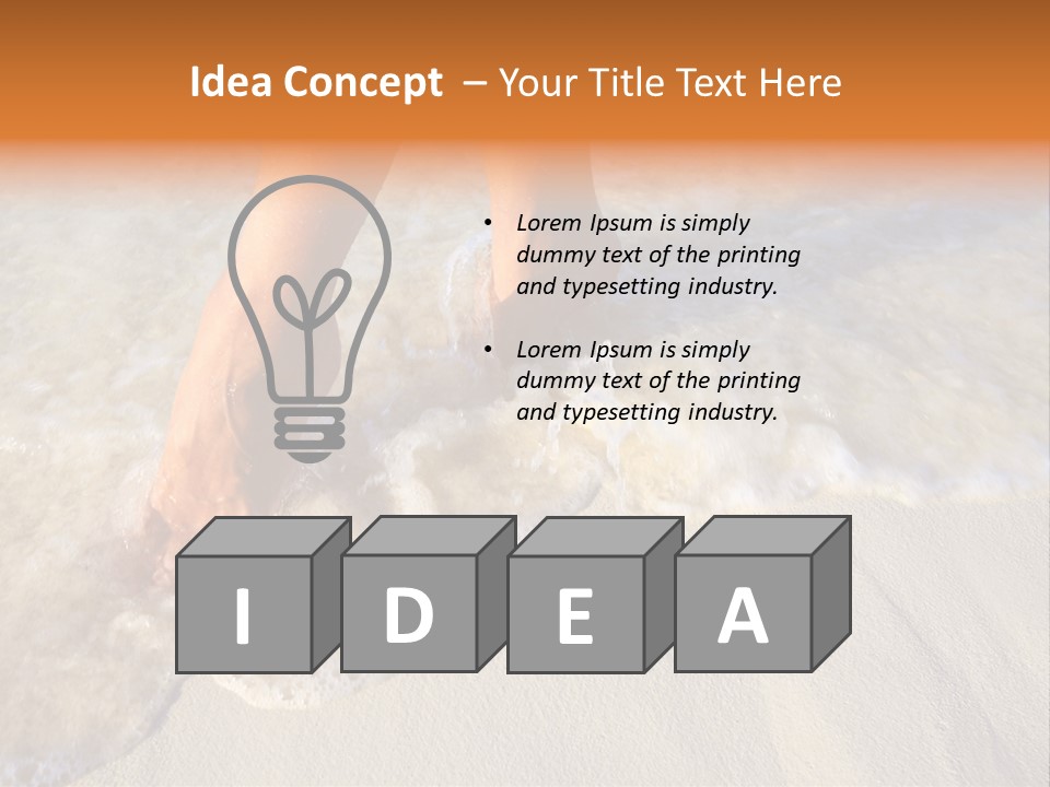 Feet Ocean Legs PowerPoint Template