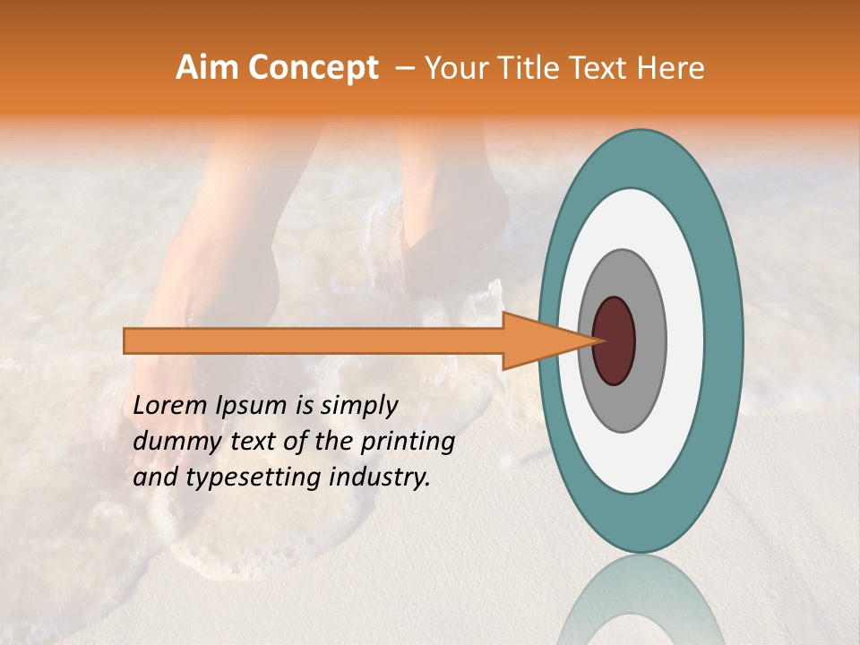 Feet Ocean Legs PowerPoint Template