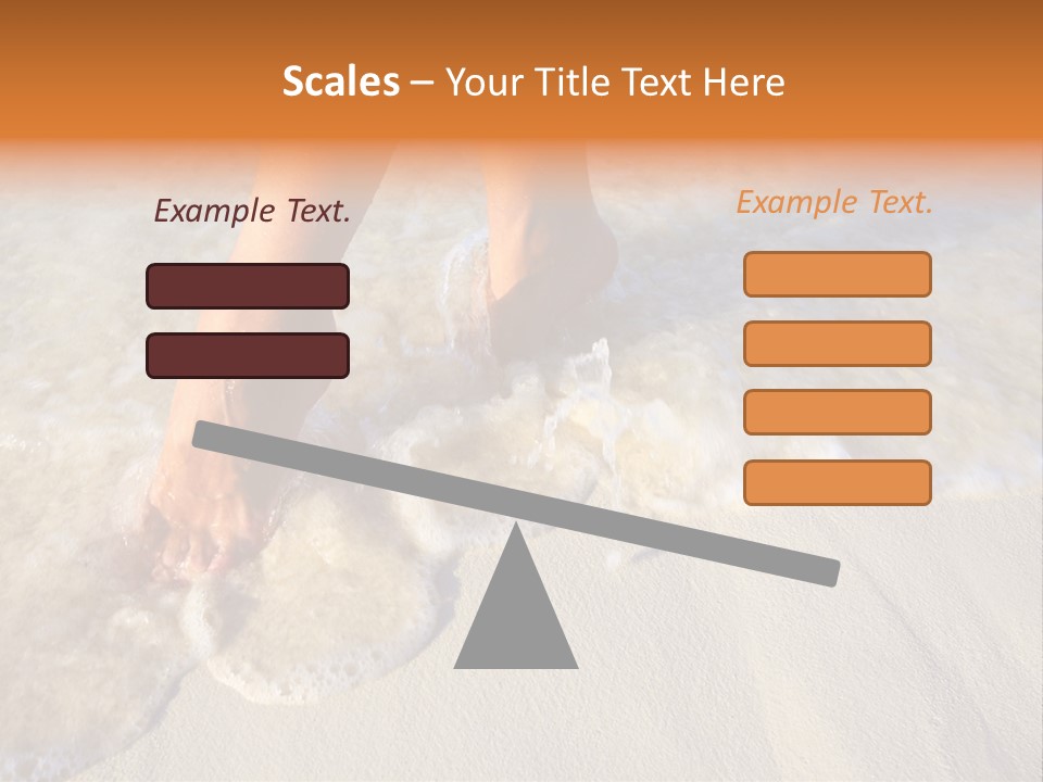 Feet Ocean Legs PowerPoint Template