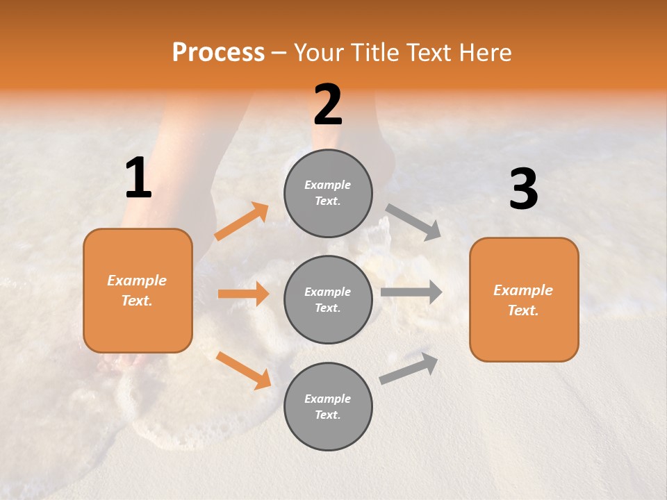 Feet Ocean Legs PowerPoint Template