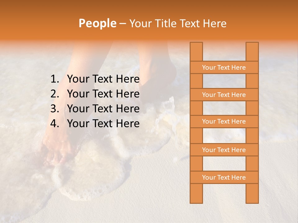 Feet Ocean Legs PowerPoint Template