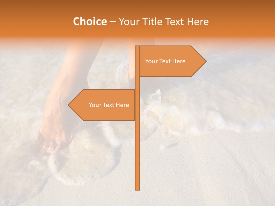 Feet Ocean Legs PowerPoint Template